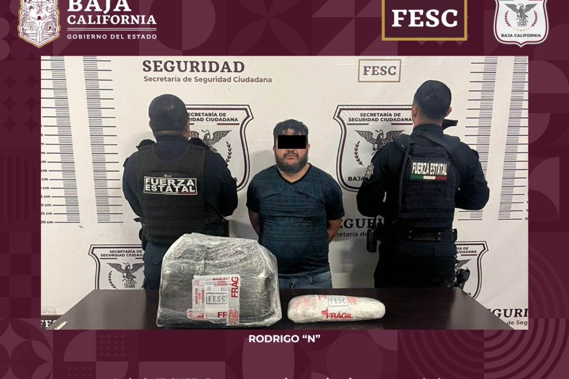 INCAUTAN MÁS DE 24 KILOS DE METANFETAMINA EN TIJUANA: UN HOMBRE DETENIDO