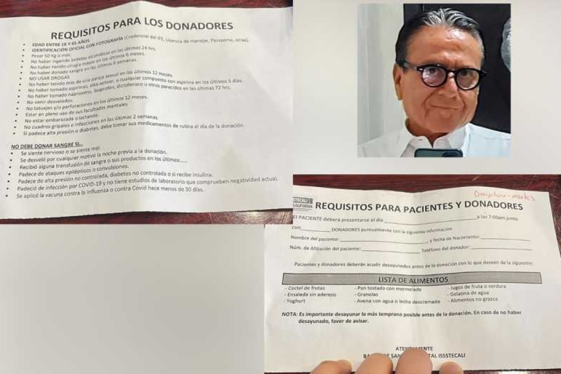 SOLICITAN SANGRE O NEGATIVO PARA RAÚL REYNOSO 