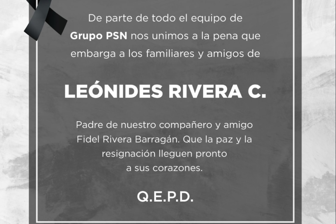 Q.E.P.D LEÓNIDES RIVERA C.