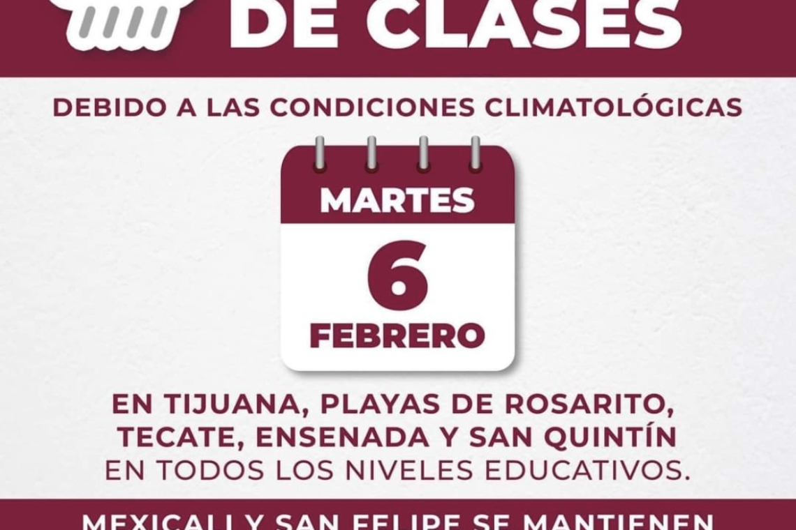 SUSPENSIÓN DE CLASES MARTES 6 DE FEBRERO 