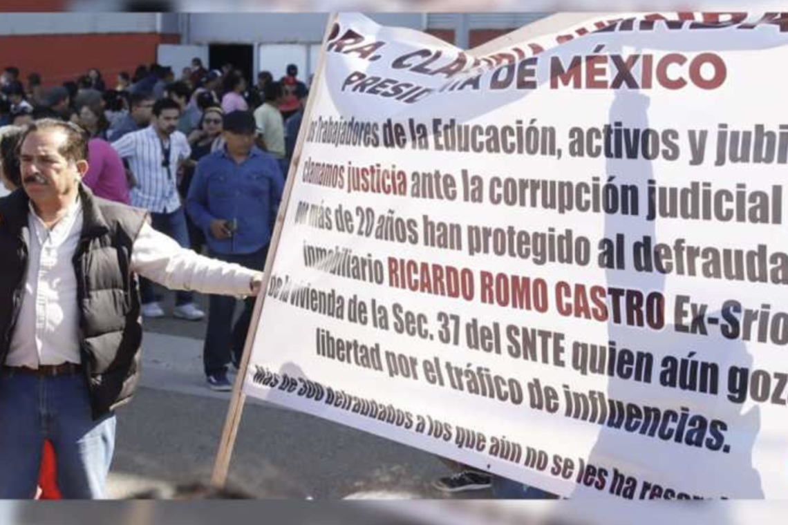 Manifestantes ingresaron al Baja Center y expusieron sus demandas ante Sheinbaum