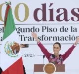 Claudia Sheinbaum rinde informe de sus primeros 100 días de gobierno. Reconoce trabajo de migrantes mexicanosen E.U.