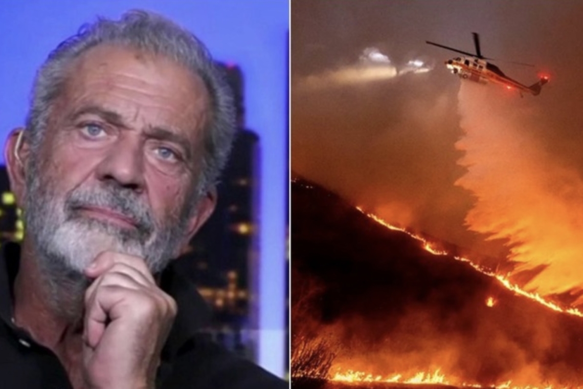 Mel Gibson revela una polémica teoría sobre la supuesta causa del incendio en California