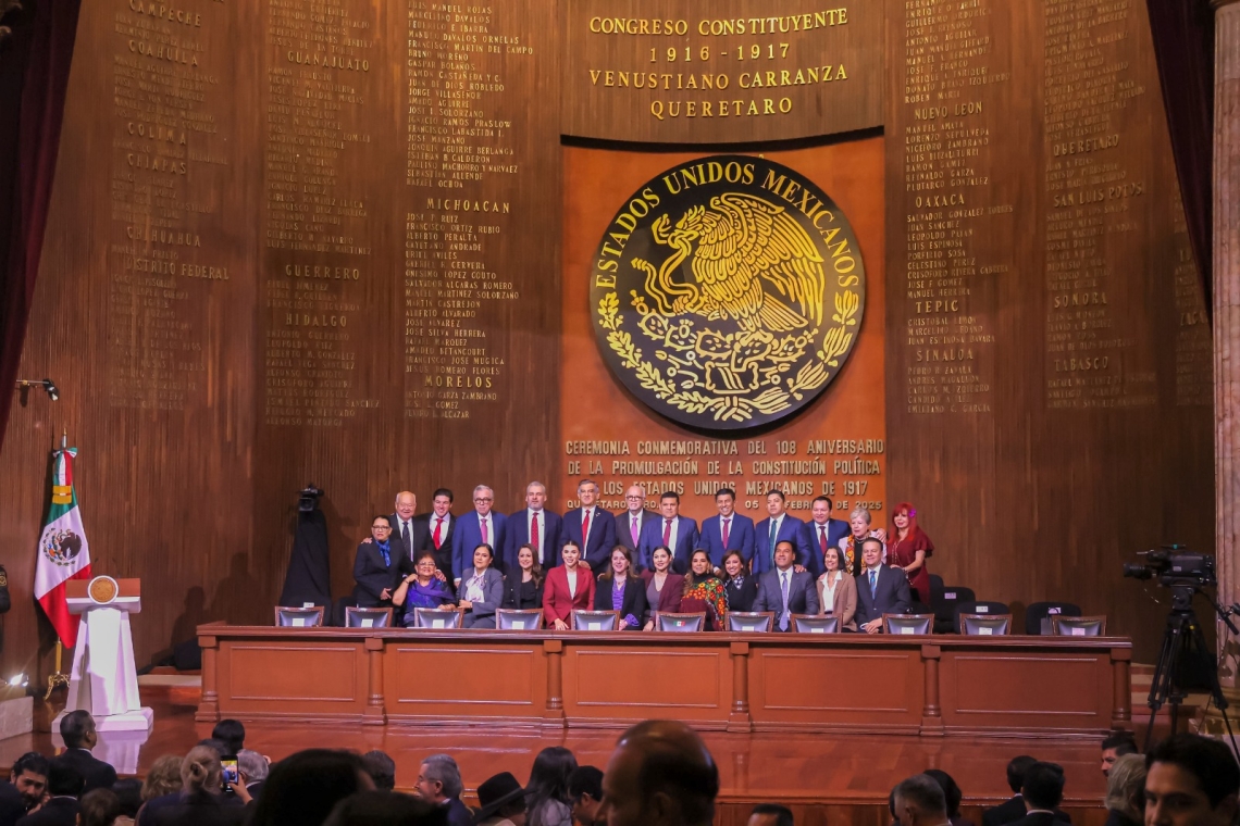 Asiste gobernadora Marina del Pilar a la conmemoración de 108 aniversario de la constitución en histórica unidad nacional 