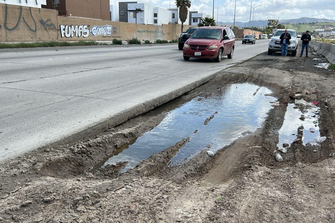Informa XXV Ayuntamiento de Tijuana cierre de tramo en Vía Rápida Oriente por trabajos de reparación