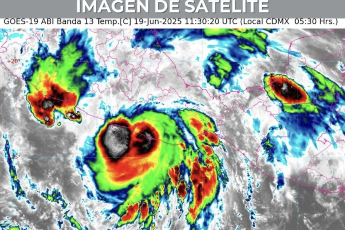 Huracán Erick, categoría 3. llegó a tierra en Oaxaca y Guerrero