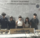 Operativo en La Rumorosa, 6 detenidos, armas aseguradas y vivienda