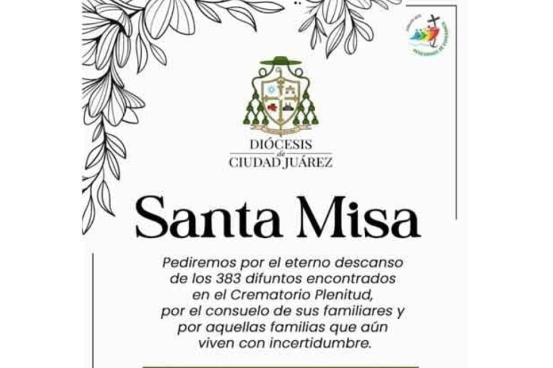 Misa especial por los 383 cuerpos encontrados