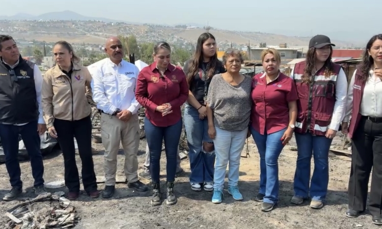 Hubo 2 incendios este domingo en Tijuana, el gobierno municipal, está apoyando a las familias que perdieron sus hogares.