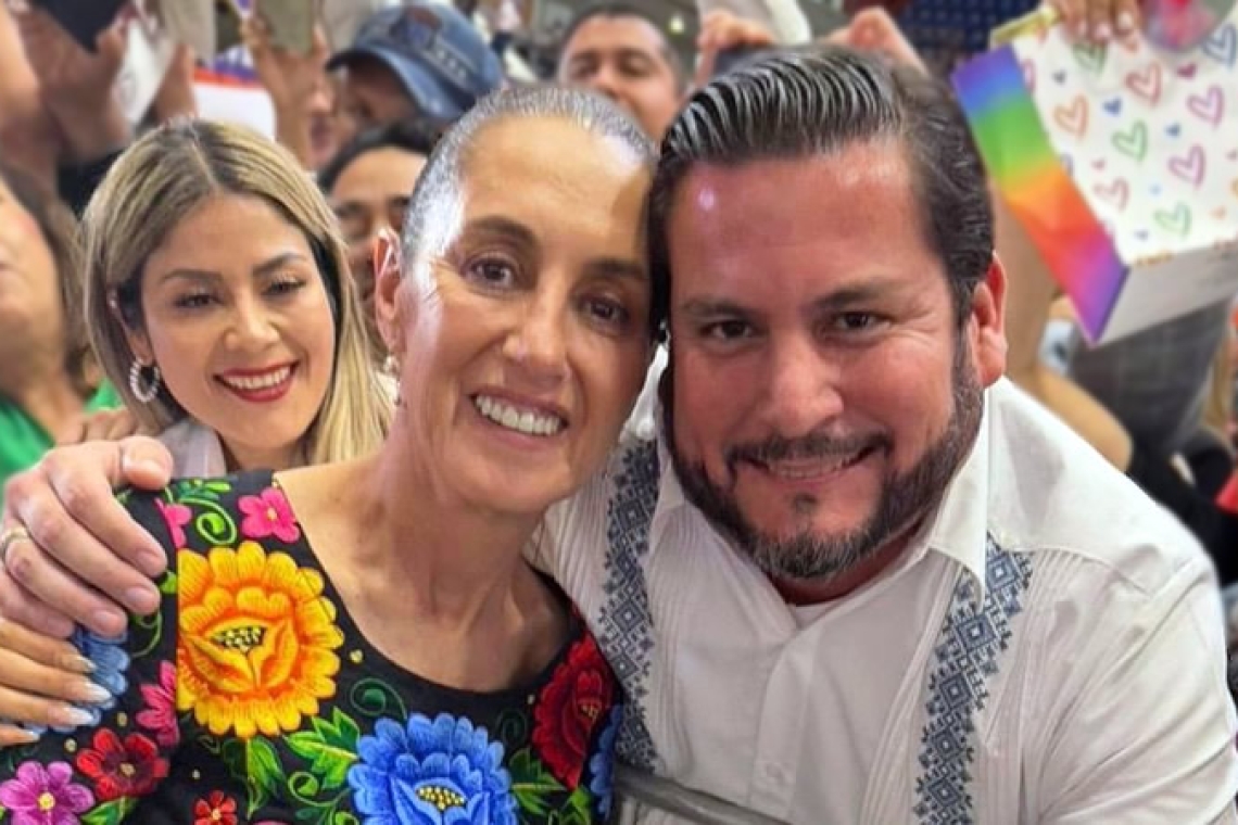 Asiste Ismael Burgueño al informe 'La Transformación Avanza' con la presidenta Claudia Sheinbaum en BC
