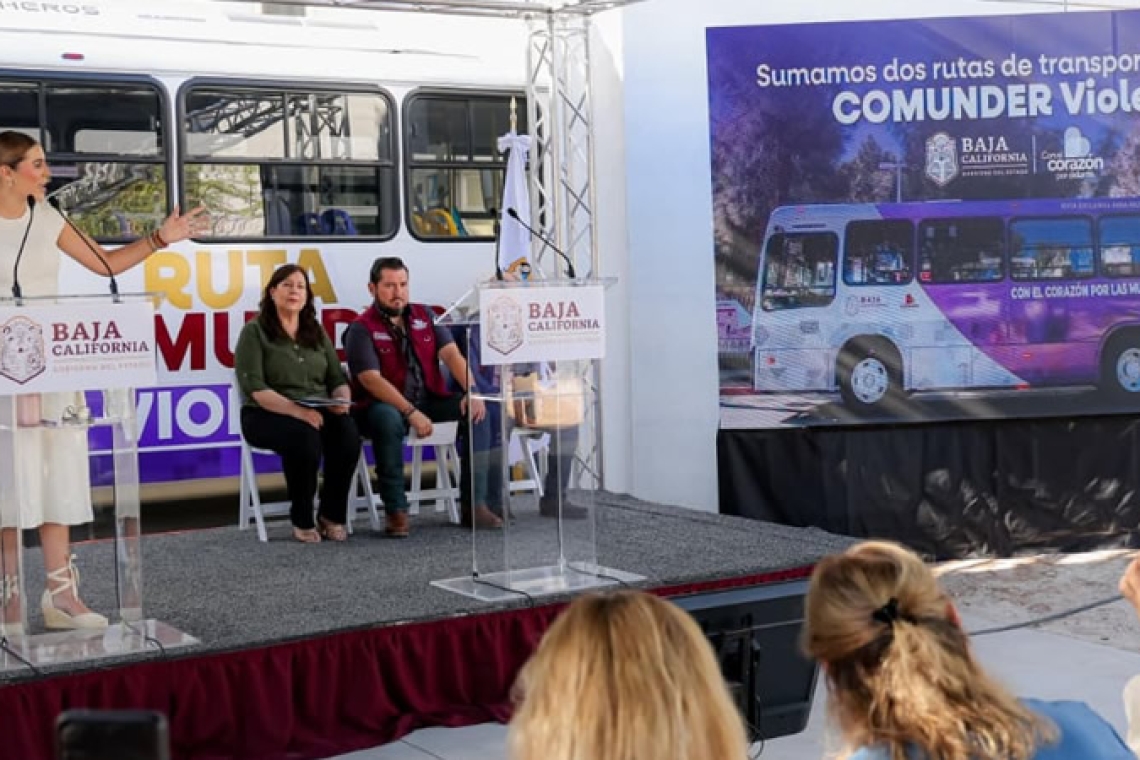 Anuncia gobernadora, ahora Transporte Violeta, para mujeres estudiantes
