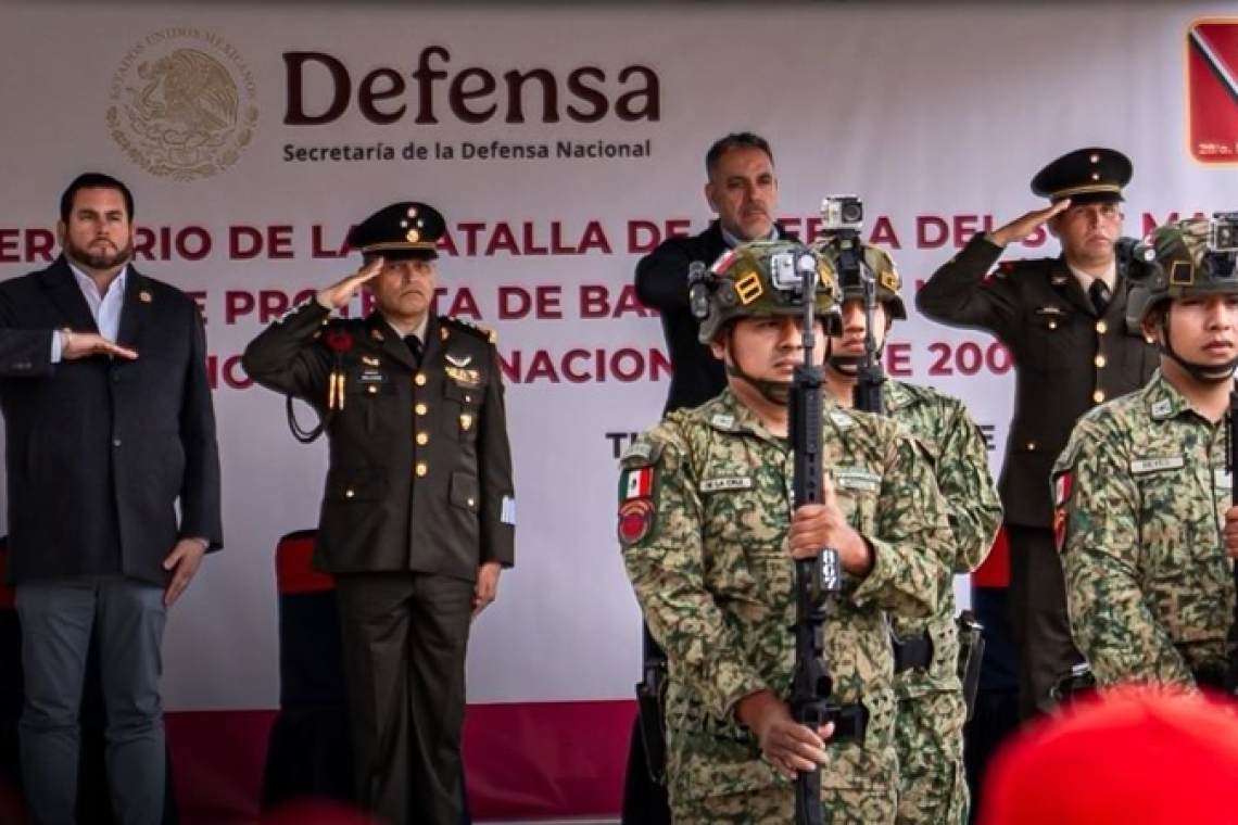 Asiste Ismael Burgueño a ceremonia por el CLXIV Aniversario de la Batalla de Puebla y toma de protesta de soldados del SMN clase 2007