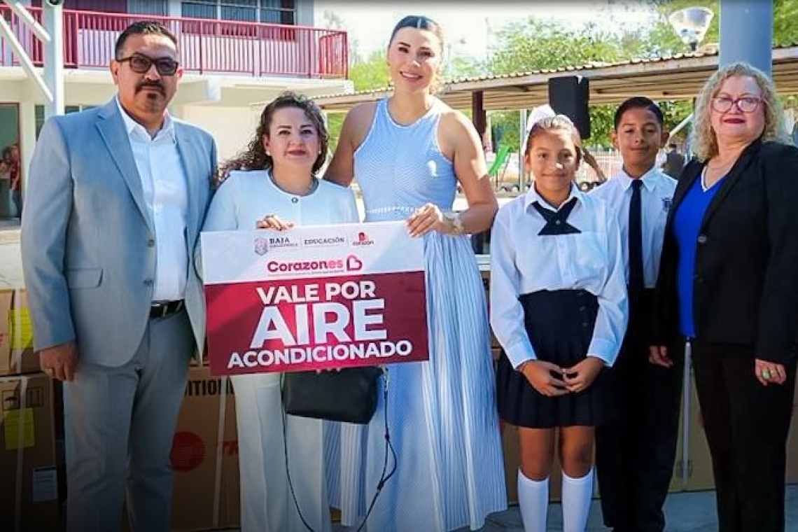 CONTINÚA GOBERNADORA MARINA DEL PILAR ENTREGA DE AIRES ACONDICIONADOS EN PLANTELES EDUCATIVOS