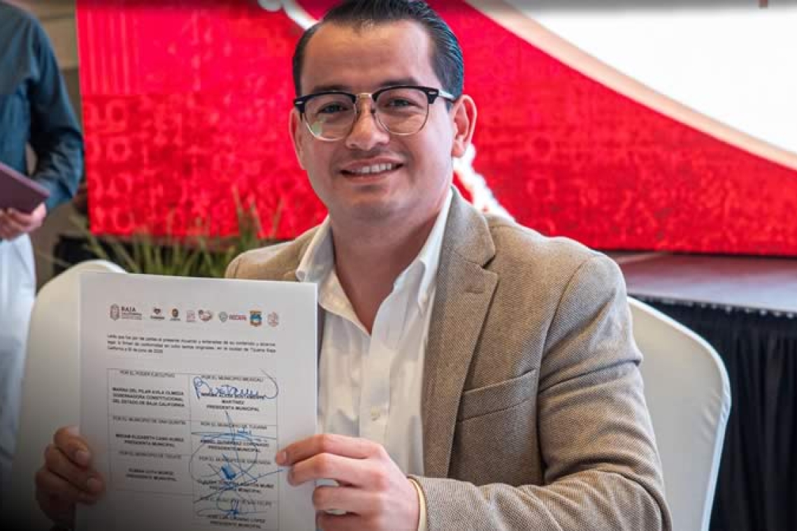 Firma Abdiel Gutiérrez Coronado Acuerdo de Implementación de la Autorización Estatal y Municipal de Proyectos de Inversión en Baja California