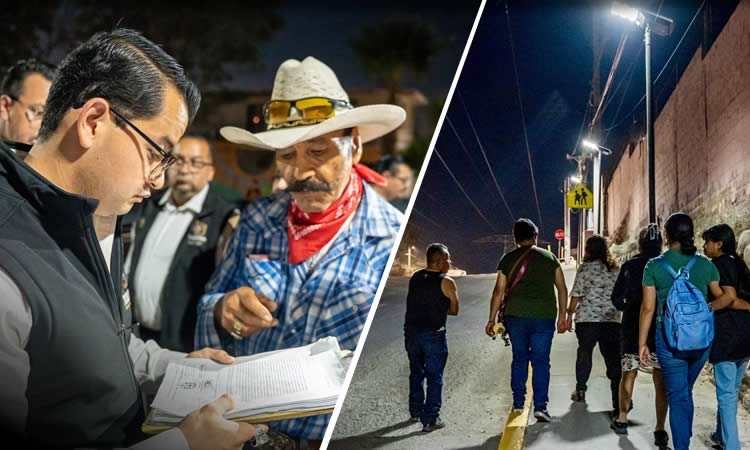 Constata Abdiel Gutiérrez Coronado Sendero Seguro en la colonia El Pípila