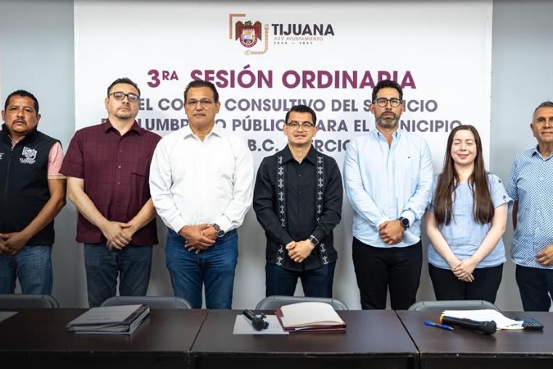 Encabeza presidente municipal de Tijuana 3era. Sesión Ordinaria del Comité Consultivo del Servicio de Alumbrado Público