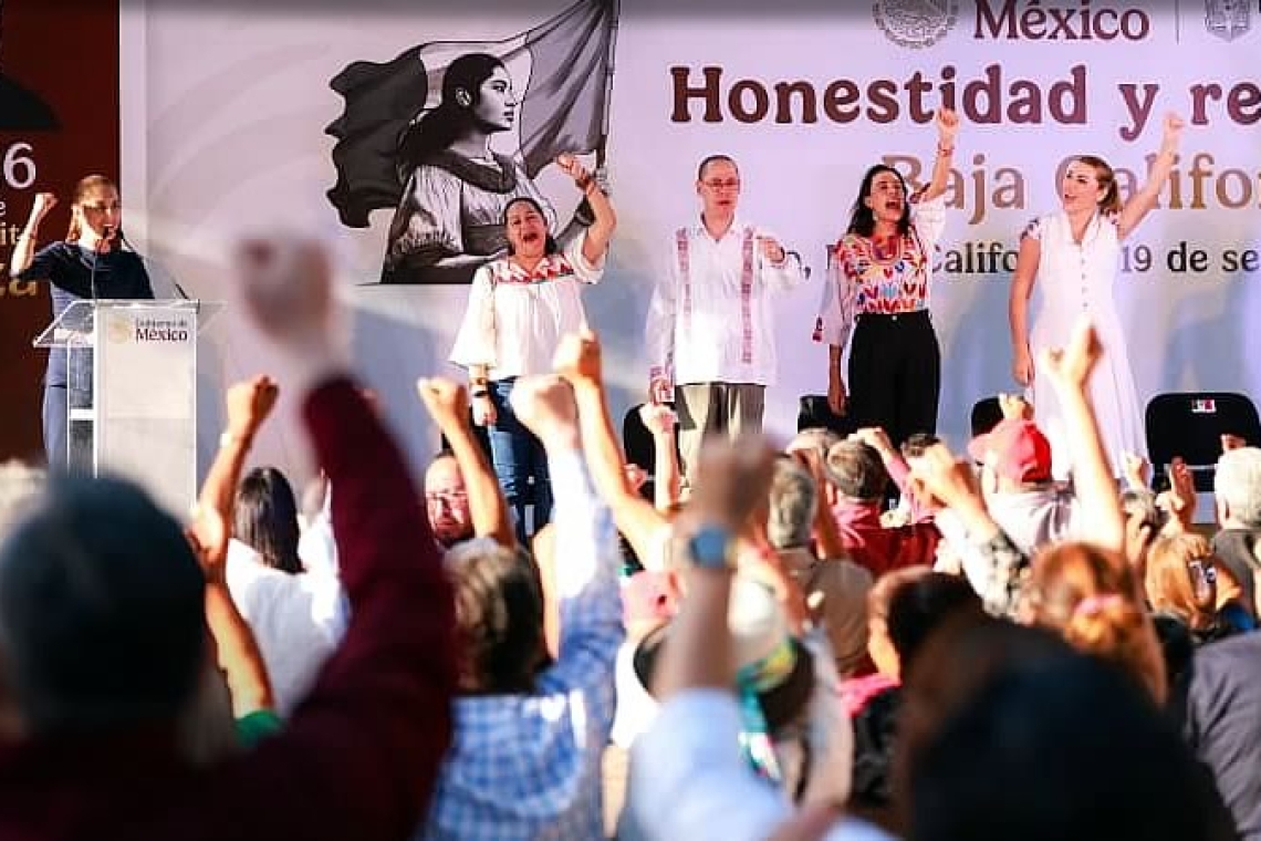 Destaca Sheinbaum logros de su gobierno en Baja California