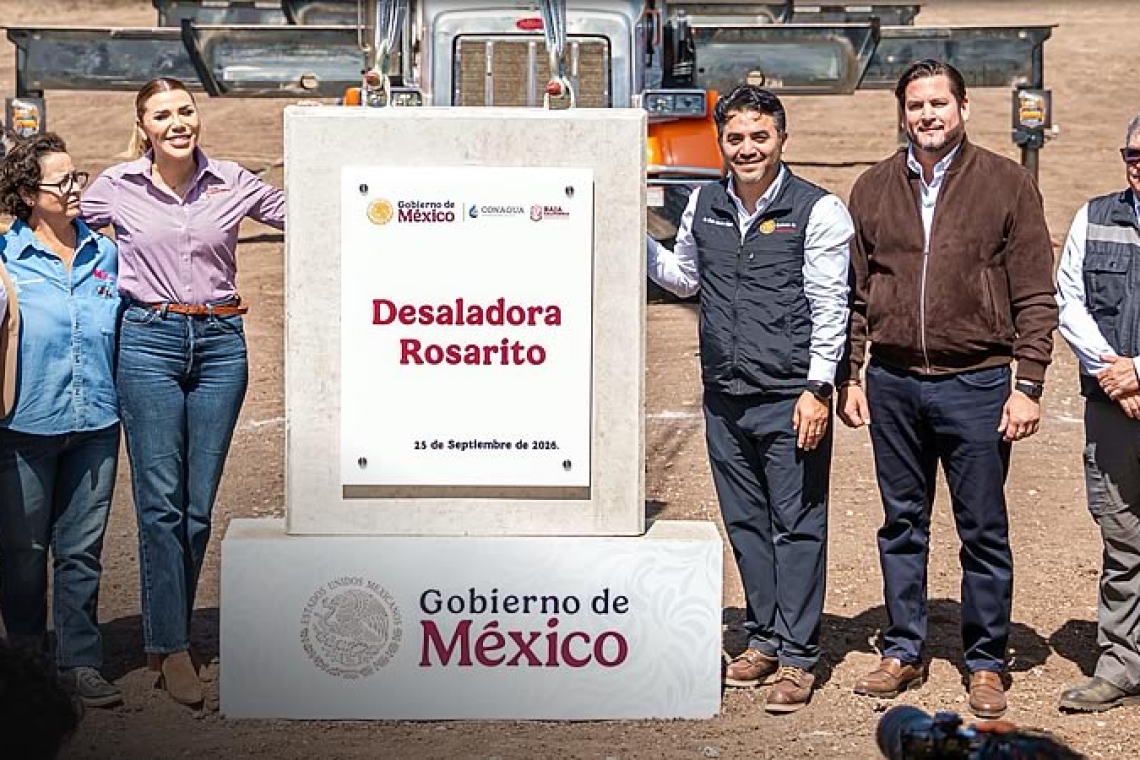 Atestigua Ismael Burgueño Ruiz colocación de primera piedra de Planta Desaladora en Playas de Rosarito