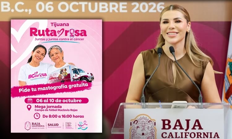 LLEVA GOBIERNO DE  BAJA CALIFORNIA LA RUTA ROSA A LOS SIETE MUNICIPIOS PARA ACERCAR LA DETECCIÓN DEL CÁNCER DE MAMA
