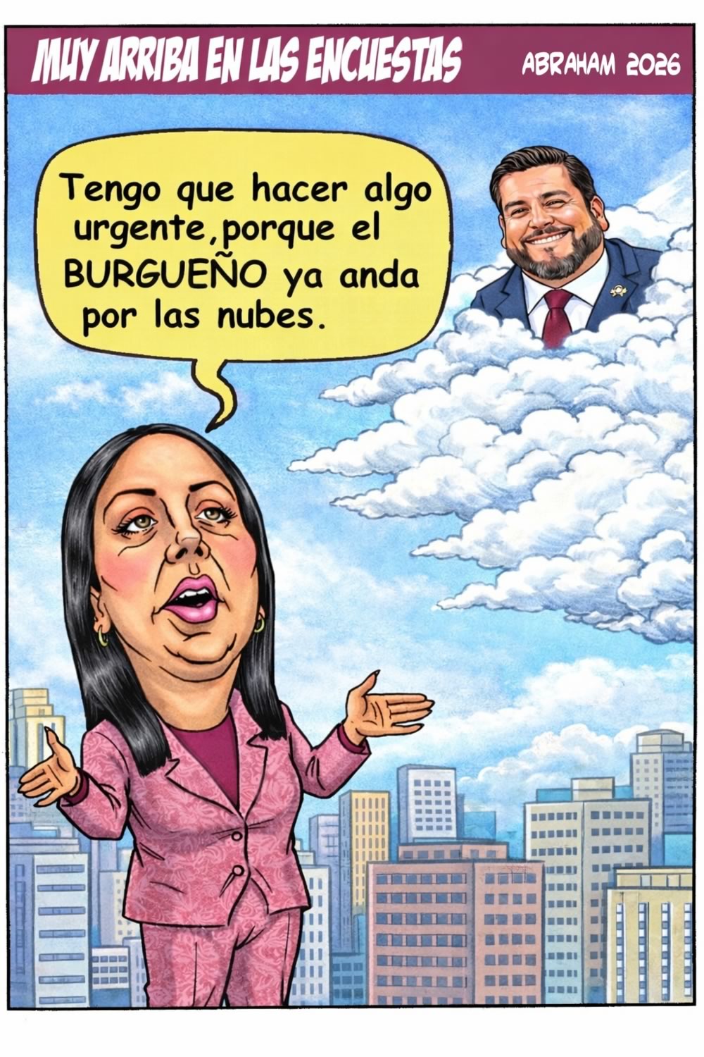 por las nubes burgueno